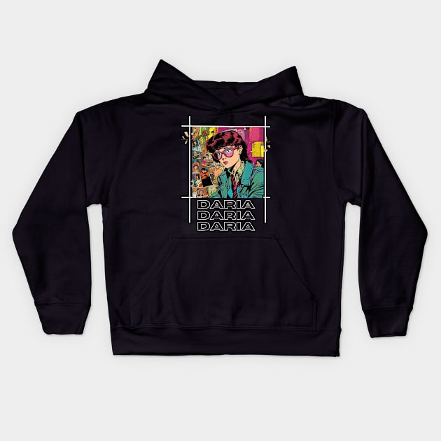 Daria vintage 90s style Kids Hoodie by Nasromaystro